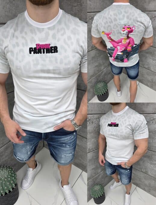 Ανδρική μπλούζα Pink Panther-γκρι-κωδ 427-1