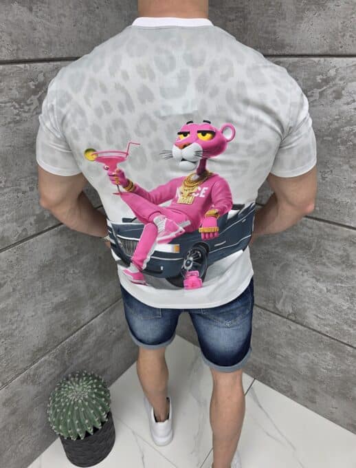 Ανδρική μπλούζα Pink Panther-γκρι-κωδ 427-1