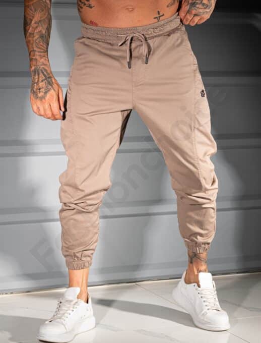 Ανδρικό jogger παντελόνι-μόκα-κωδ 3113-1