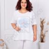 Plus size μπλούζα με απλικέ-λευκό-κωδ 3995-5