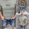 T-shirt με τύπωμα Bart Simpson-χακί-κωδ 1983-2