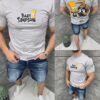 T-shirt με τύπωμα Bart & Simpsons-γκρι-κωδ 2326-1