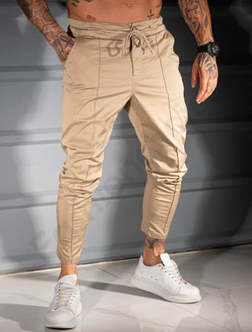 Παντελόνι Slim Fit Comfort-μπεζ-κωδ 231331-2