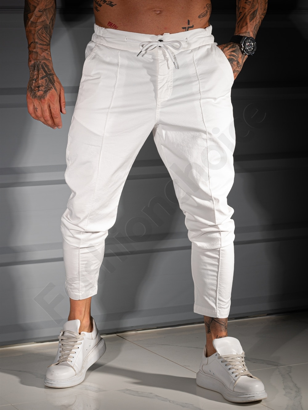 Παντελόνι Slim Fit Comfort-λευκό-κωδ 231331