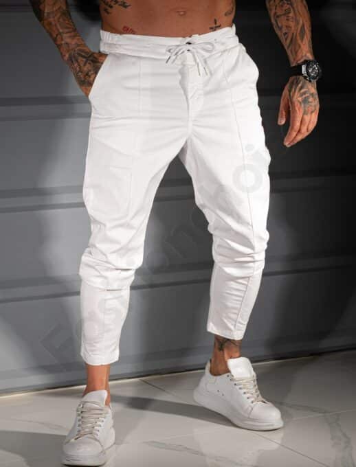 Παντελόνι Slim Fit Comfort-λευκό-κωδ 231331