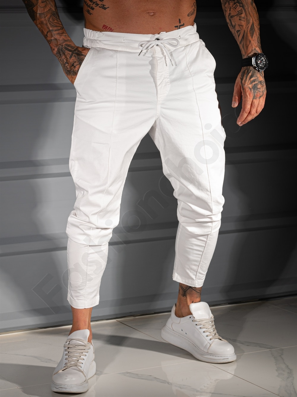 Παντελόνι Slim Fit Comfort-λευκό-κωδ 231331