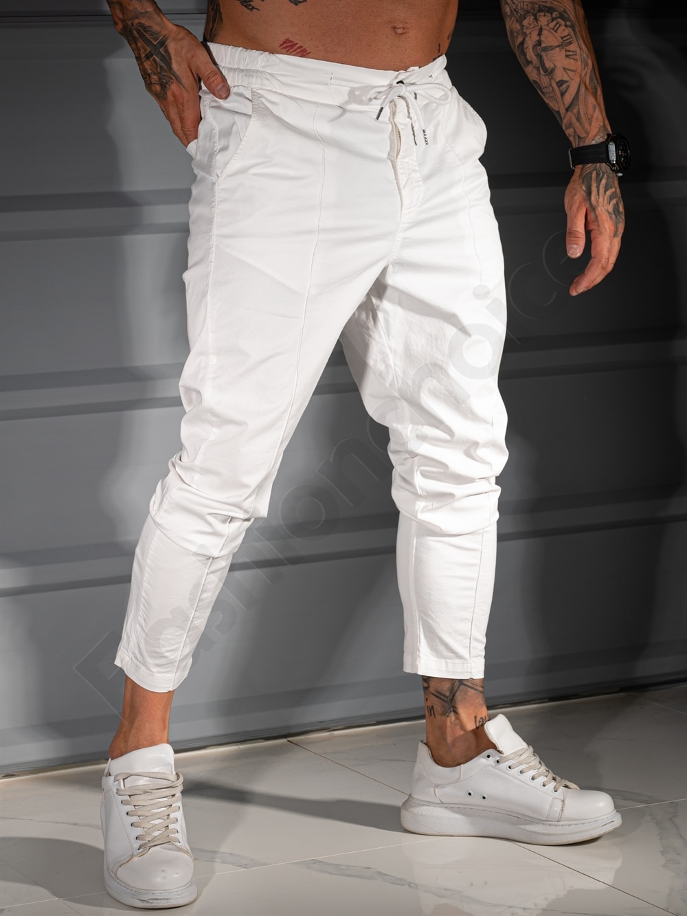 Παντελόνι Slim Fit Comfort-λευκό-κωδ 231331