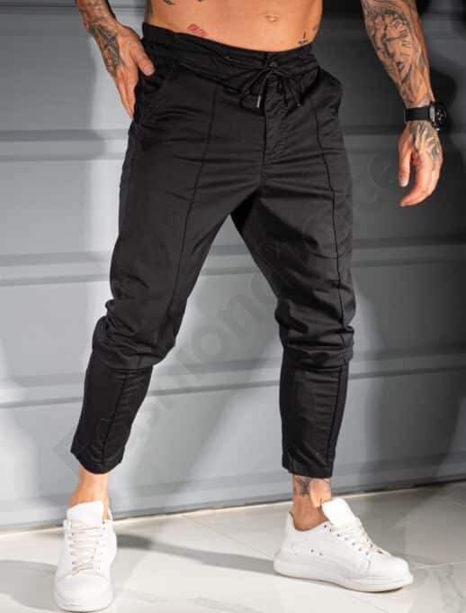 Παντελόνι Slim Fit Comfort-μαύρο-κωδ 231331-1