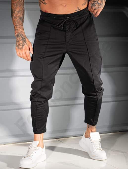 Παντελόνι Slim Fit Comfort-μαύρο-κωδ 231331-1