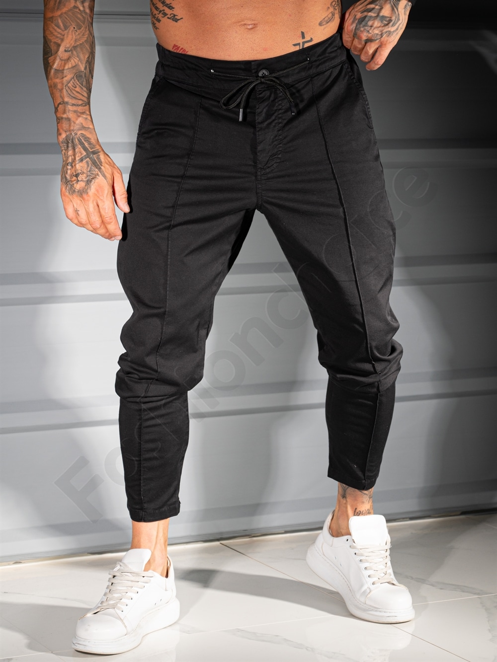 Παντελόνι Slim Fit Comfort-μαύρο-κωδ 231331-1