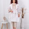 Plus size τουνίκ με κέντημα-μπεζ-κωδ 6928-1