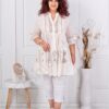 Plus size τουνίκ με κέντημα-εκρού-κωδ 6060-1