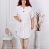 Plus size τουνίκ με τρυπητό κέντημα-λευκό-κωδ 261416-1