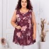 Plus size αμάνικη μπλούζα φλοράλ-μαρσάλα-κωδ 21431-7