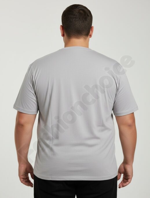 Plus size ανδρική κοντομάνικη μπλούζα ICON /4XL-10XL/-γκρι-κωδ 26107-2