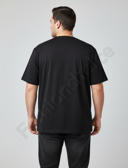 Plus size ανδρική κοντομάνικη μπλούζα ICON /4XL-10XL/-μαύρο-κωδ 26107
