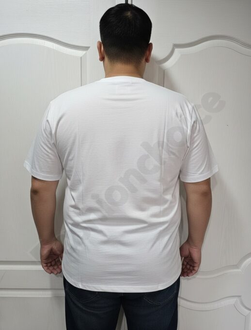 Plus size ανδρική κοντομάνικη μπλούζα ICON /4XL-10XL/-λευκό-κωδ 26107-4
