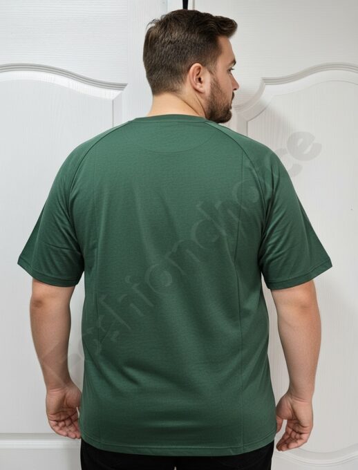 Plus size ανδρικό T-shirt με τύπωμα Relax Time/4XL-10XL/-πράσινο-κωδ 26109-2
