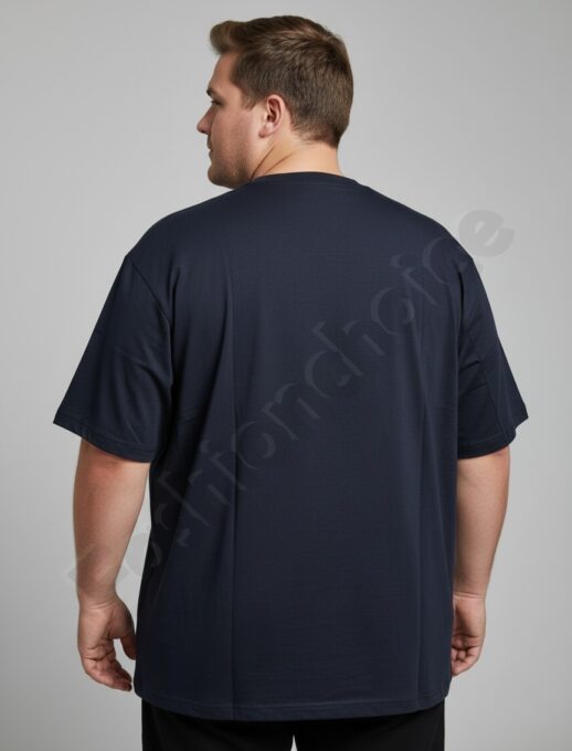 Plus size ανδρική κοντομάνικη μπλούζα NewYork-σκούρο μπλε-κωδ 26204-3