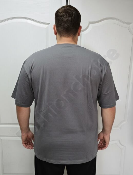 Alternative view of Plus size ανδρική κοντομάνικη μπλούζα NewYork-γκρι-κωδ 26204-1