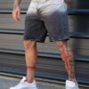 Ανδρική τζιν βερμούδα BOYFRIEND FIT με σκισίματα-ombre-κωδ 8494