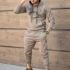 Ανδρικό σετ φόρμα με φούτερ Sport-μόκα-κωδ 5883-2