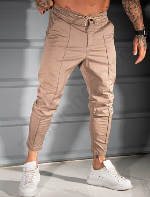 Παντελόνι Slim Fit Comfort-μόκα-κωδ 231331-4