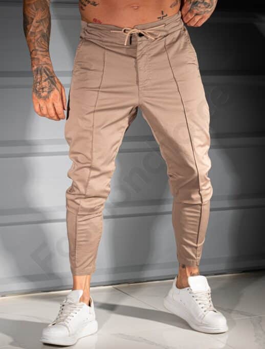 Παντελόνι Slim Fit Comfort-μόκα-κωδ 231331-4