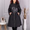 Plus size καπιτονέ καμπαρντίνα-μαύρο-κωδ 2967