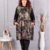 Plus size καμπαρντίνα με χρυσό τύπωμα-κωδ 1454-2