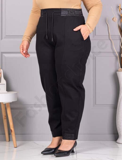 Plus size παντελόνι με διακριτικά στρας-κωδ 7330
