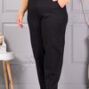 Plus size παντελόνι με λεπτομέρειες στρας-κωδ 73164