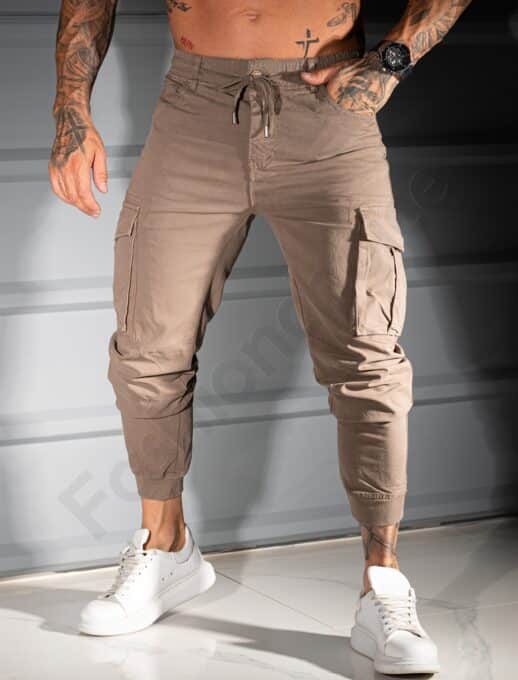 Ανδρικό jogger παντελόνι-μόκα-κωδ 767-1