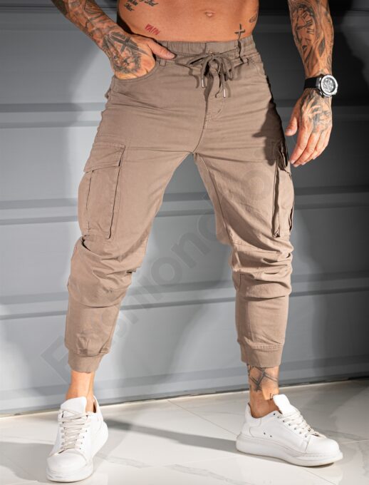 Ανδρικό jogger παντελόνι-μόκα-κωδ 767-1