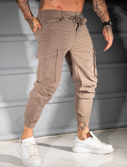 Ανδρικό jogger παντελόνι-μόκα-κωδ 767-1