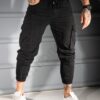 Ανδρικό jogger παντελόνι-μαύρο-κωδ 767