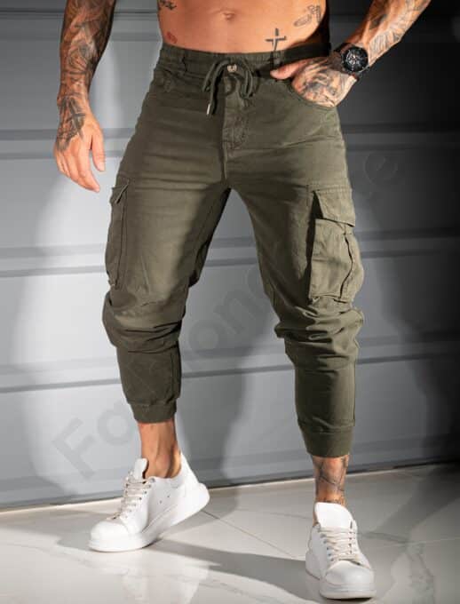 Ανδρικό jogger παντελόνι-χακί-κωδ 767-2