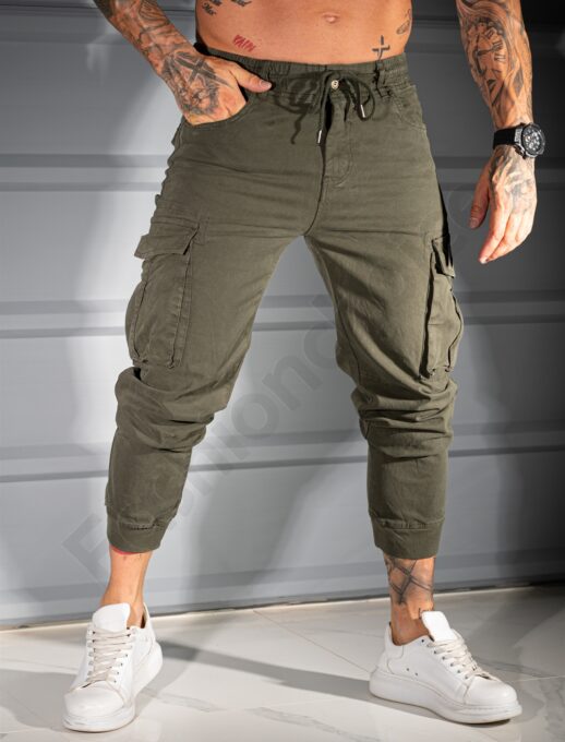 Ανδρικό jogger παντελόνι-χακί-κωδ 767-2
