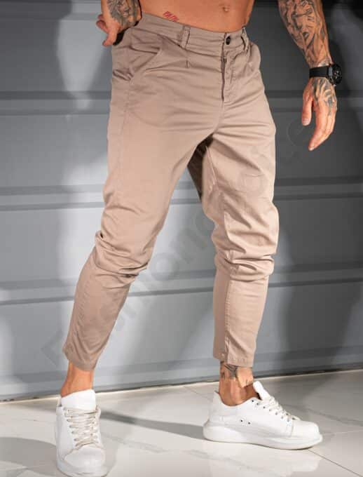 Παντελόνι Slim Fit Comfort-μόκα-κωδ 261336-3