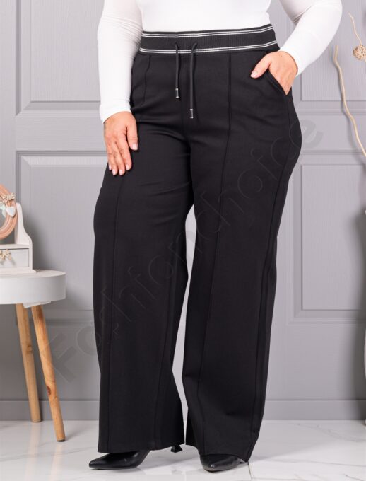 Plus size παντελόνι ψηλόμεσο με τσάκιση-κωδ 73902