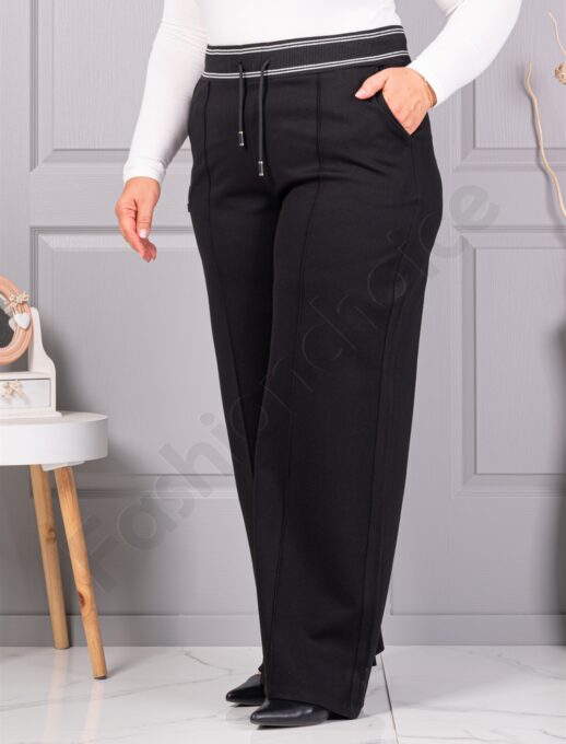 Plus size παντελόνι ψηλόμεσο με τσάκιση-κωδ 73902