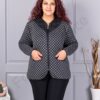 Plus size ζακέτα με πουά-κωδ 20040-3