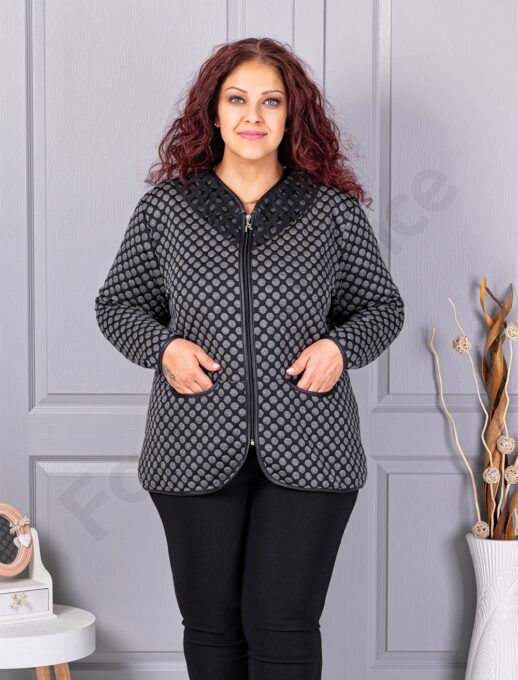 Plus size ζακέτα με πουά-κωδ 20040-3