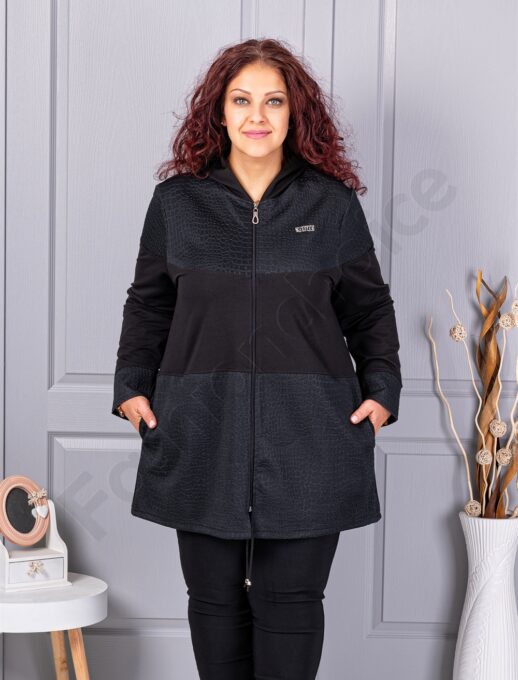 Plus size ζακέτα με μοτίβα δέρματος φιδιού-κωδ 1131
