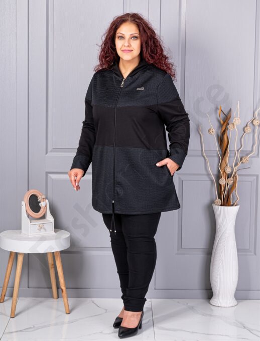 Plus size ζακέτα με μοτίβα δέρματος φιδιού-κωδ 1131