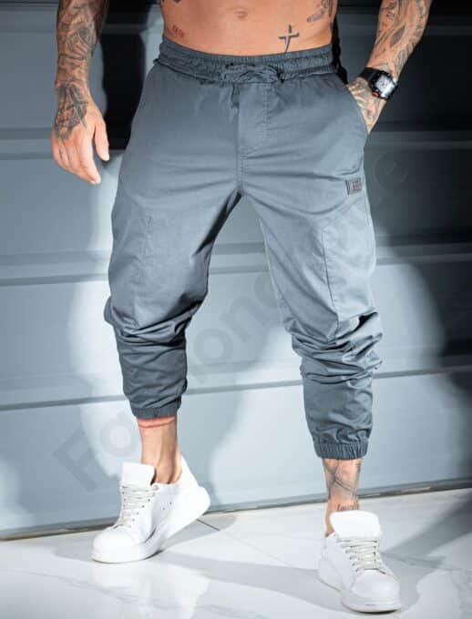 Ανδρικό jogger παντελόνι-γκρι-κωδ 3119-1