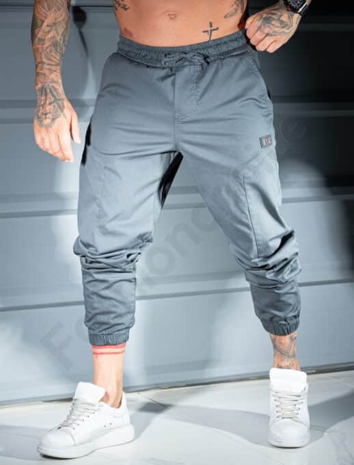 Ανδρικό jogger παντελόνι-γκρι-κωδ 3119-1
