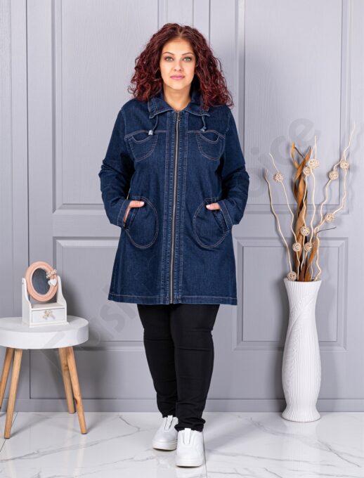 Plus size τζιν καμπαρντίνα-κωδ 26231