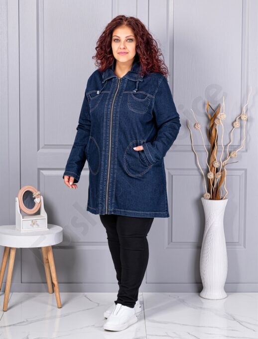 Plus size τζιν καμπαρντίνα-κωδ 26231