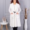 Plus size μπουκλέ γιλέκο μακρύ-εκρού-κωδ 2184-1